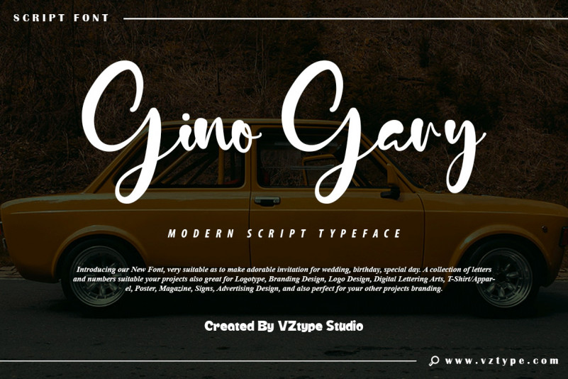 Gino Gary Script Font