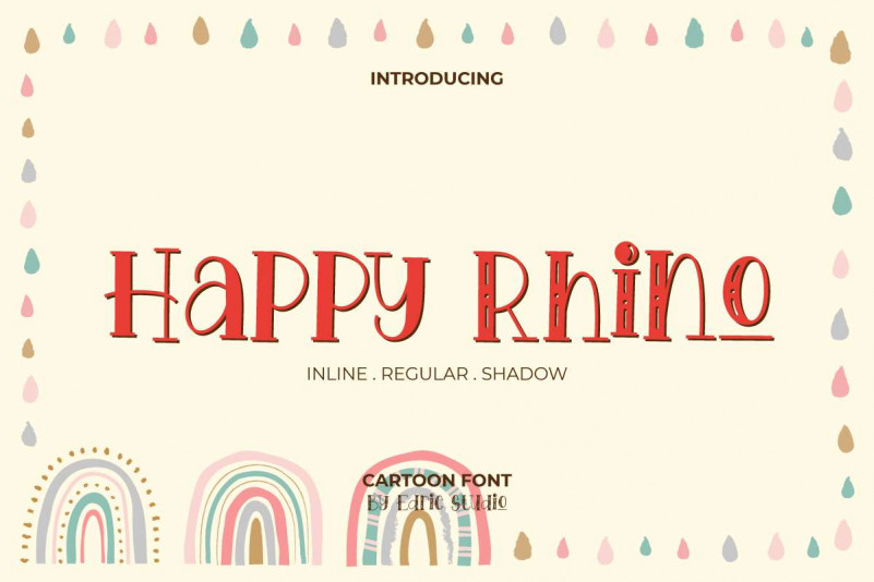 Happy Rhino Display Font