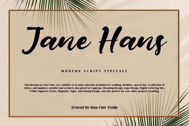 Jane Hans Script Font