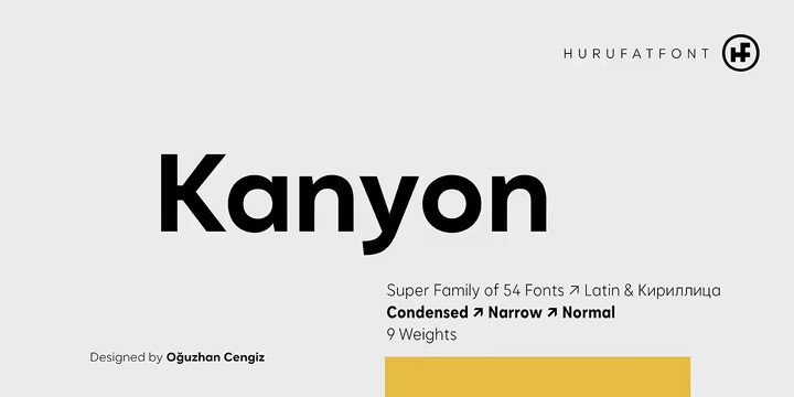 Kanyon Sans Serif Font