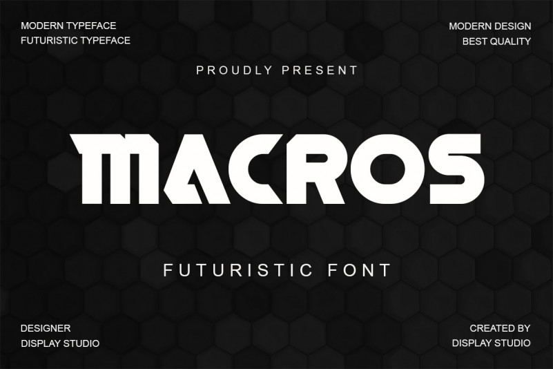 Macros Display Font