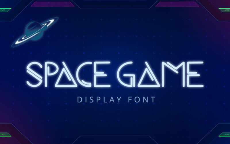 Space Game Display Font