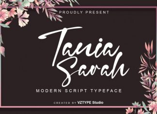 Tania Sarah Script Font