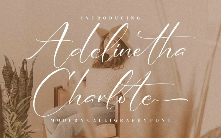 Adelinetha Charlote Calligraphy Font