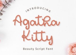 Agatha Kitty Handwritten Font