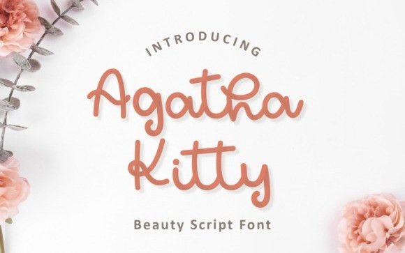Agatha Kitty Handwritten Font