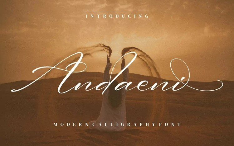 Andaeni Calligraphy Font