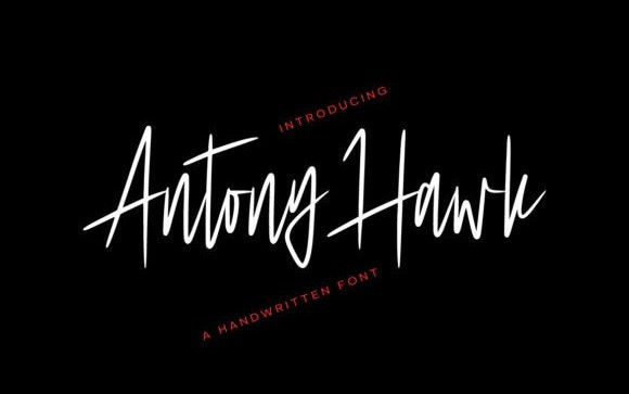 Antony Hawk Handwritten Font