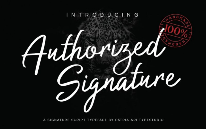Authorized Signature Font