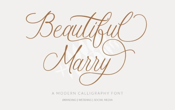 Beautiful Marry Calligraphy Font