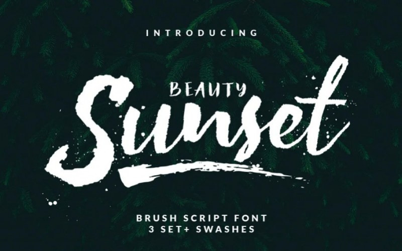 Beauty Sunset Brush Font