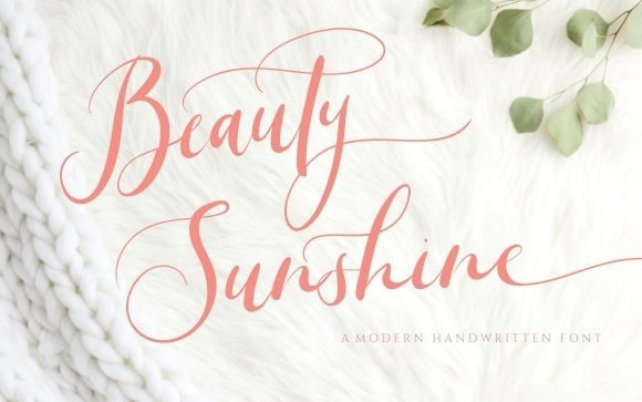 Beauty Sunshine Script Font