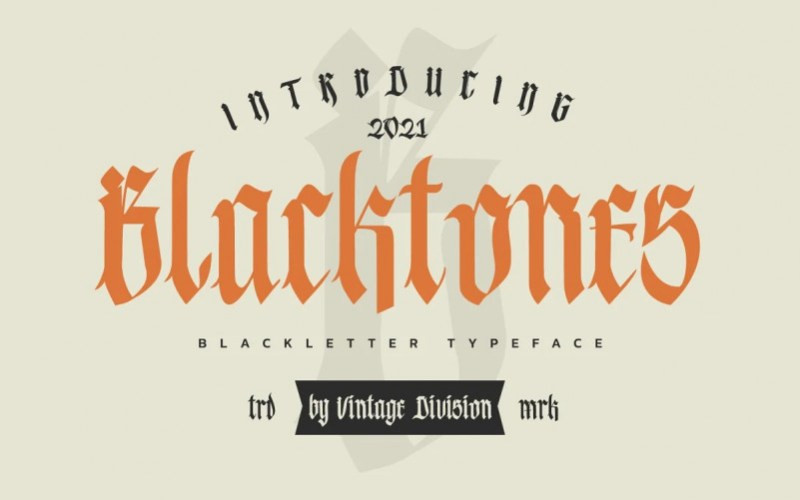 Blacktones Blackletter Font