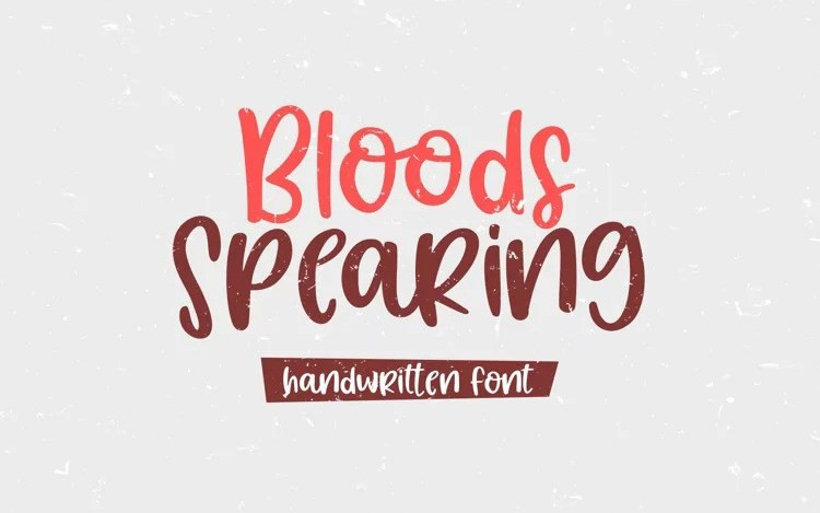 Bloods Spearing Script Font