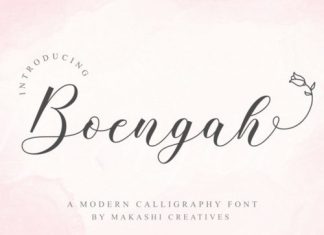Boengah Script Font
