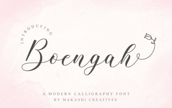Boengah Script Font