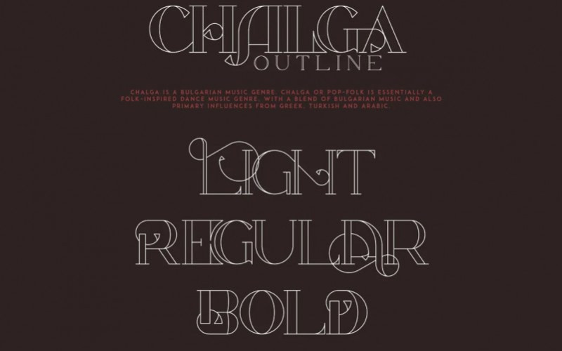 Chalga Outline Serif Font