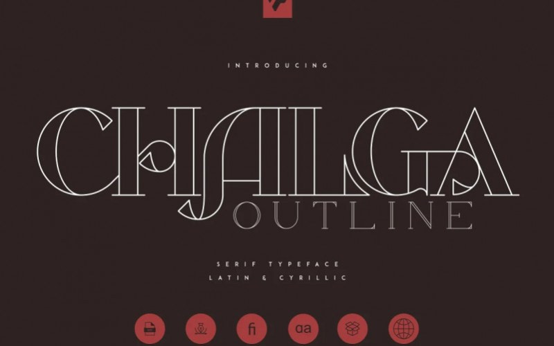 Chalga Outline Serif Font