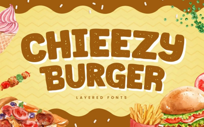 Chieezy Burger Display Font