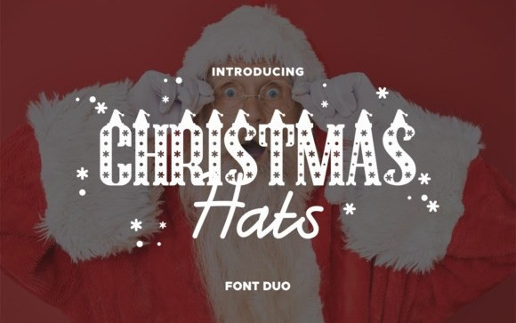 Christmas Hat Display Font