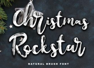 Christmas Rockstar Brush Font