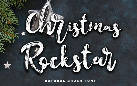 Christmas Rockstar Brush Font