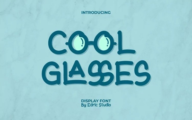Cool Glasses Display Font