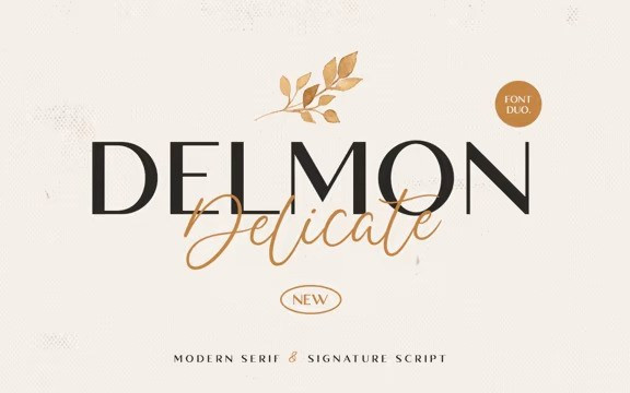 Delmon Delicate Font Duo