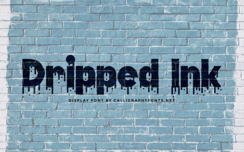 Dripped Ink Display Font