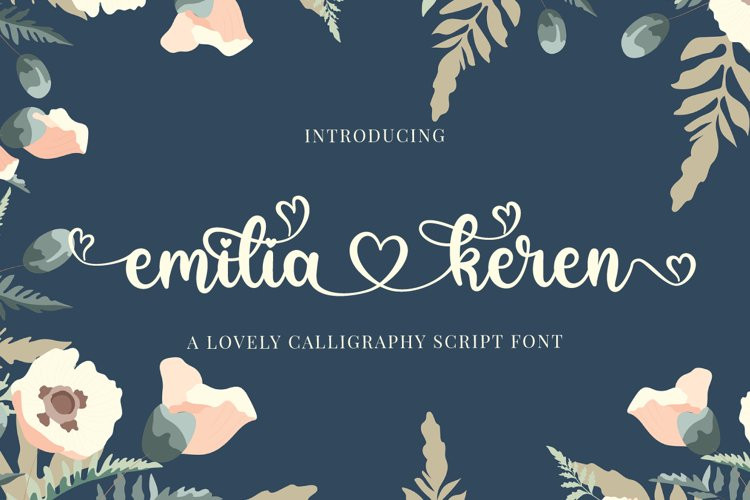 Emilia Keren Calligraphy Font