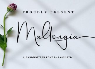 Mallongia Handwritten Font