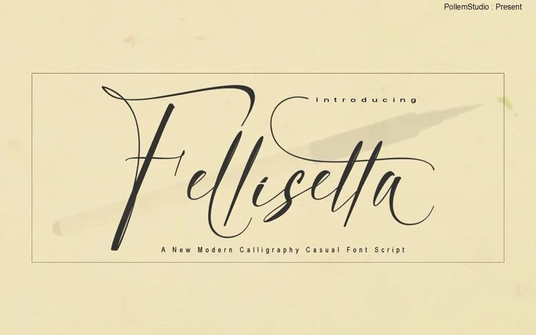 Fellisetta Calligraphy Font