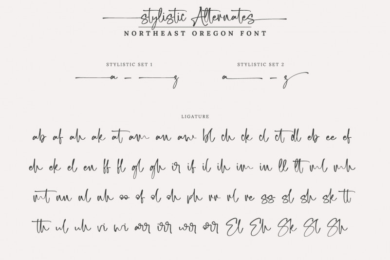 Northeast Oregon Handwritten Font
