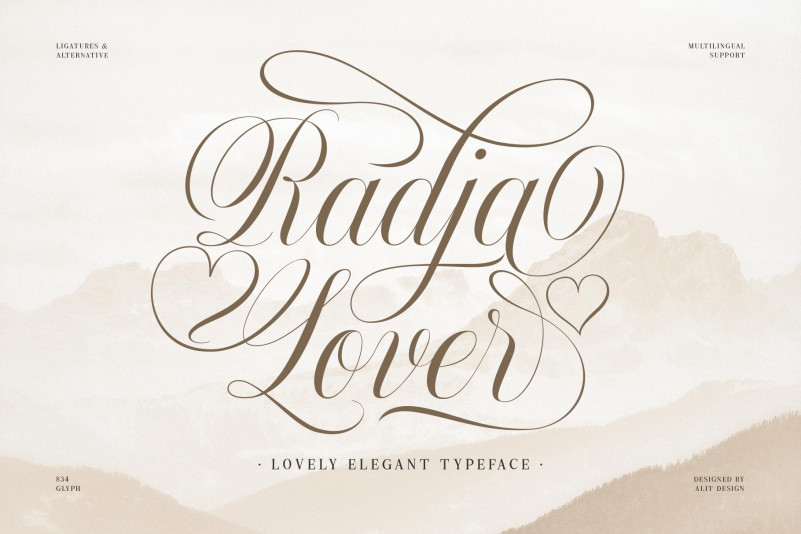 Radja Lover Calligraphy Font