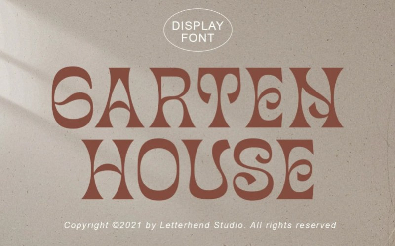 Garten House Display Font
