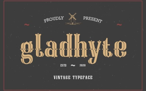 Gladhyte Display Font