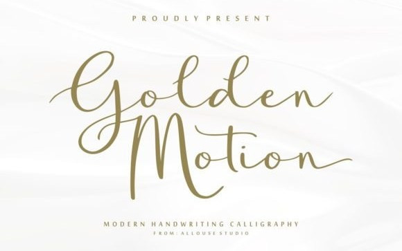 Golden Motion Script Font