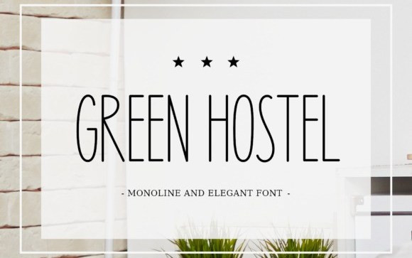 Green Hostel Display Font
