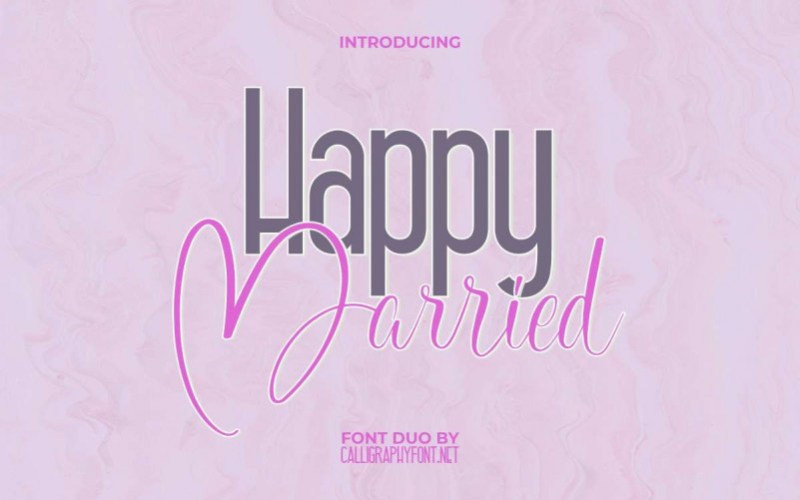 Happy Married Font Duo