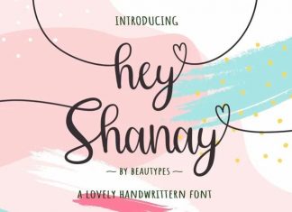 Hey Shanay Calligraphy Font