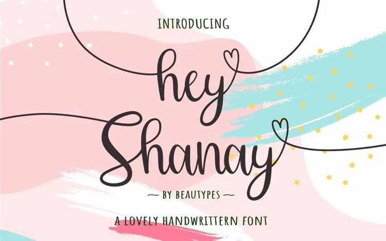 Hey Shanay Calligraphy Font