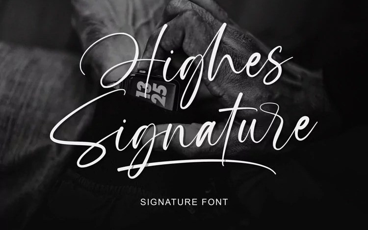 Highes Signature Script Font