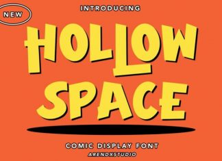 Hollow Space Display Font
