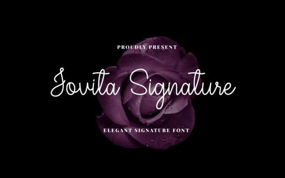 Jovita Signature Handwritten Font