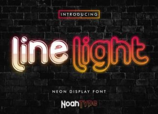 Line Light Display Font