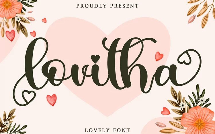 Lovitha Calligraphy Font