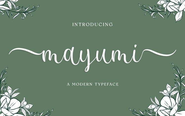 Mayumi Calligraphy Font