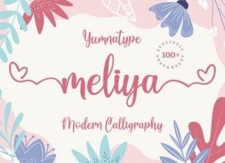 Meliya Calligraphy Font