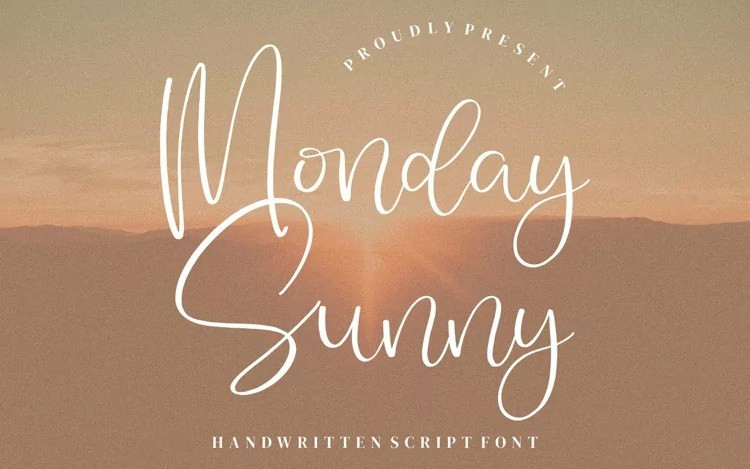 Monday Sunny Script Font