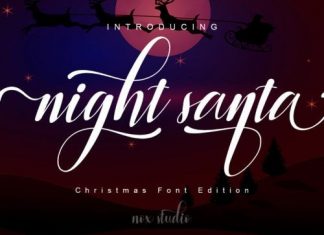 Night Santa Calligraphy Font